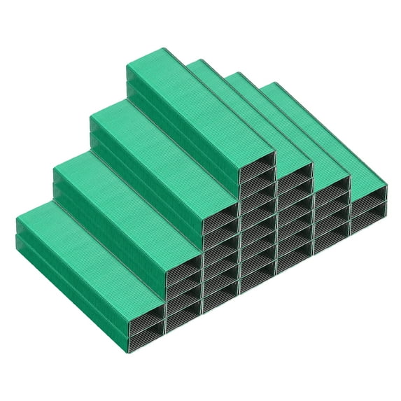 Uxcell Staples for Stapler, 2 Pack 26/6 Standard 1/4 inch Length Staples for Office Supplies, Green
