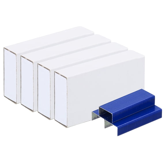 Uxcell Staples for Stapler, 4 Pack(1000Pcs Staples Per Pack) #10 Mini 3/16 Inch Length Staples Jam Free Blue