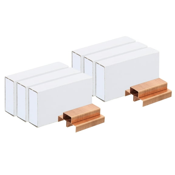 Uxcell Staples for Stapler, 6 Pack(1000Pcs Staples Per Pack) #10 Mini 3/16 Inch Length Staples Jam Free Rose Gold