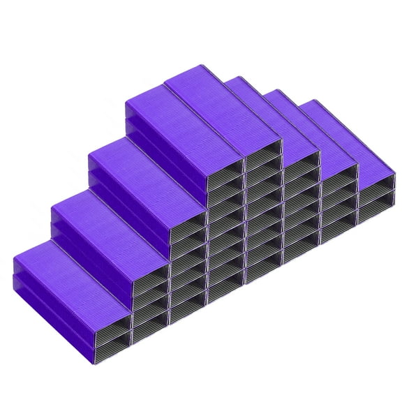 Uxcell Staples for Stapler, 8 Pack #10 Mini 3/16 Inch Length Staples for Office Supplies, Purple