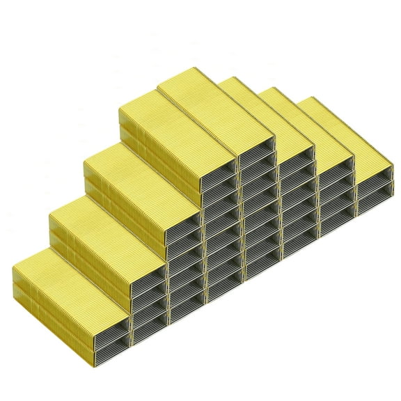 Uxcell Staples for Stapler, 8 Pack #10 Mini 3/16 Inch Length Staples for Office Supplies, Yellow