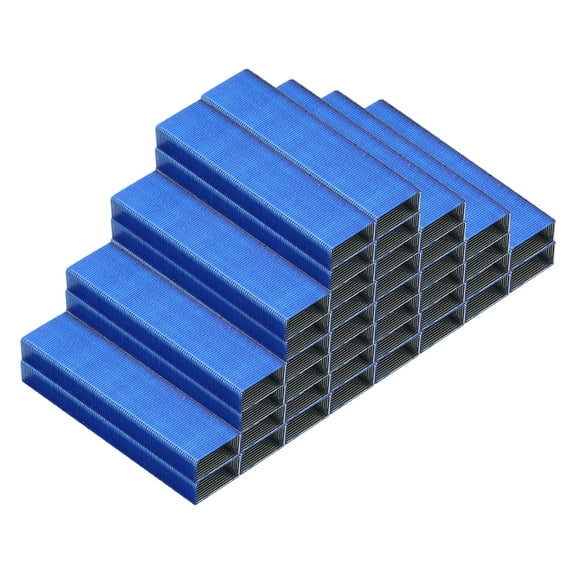 Uxcell Staples for Stapler, 8 Pack 26/6 Standard 1/4 inch Length Staples for Office Supplies, Blue