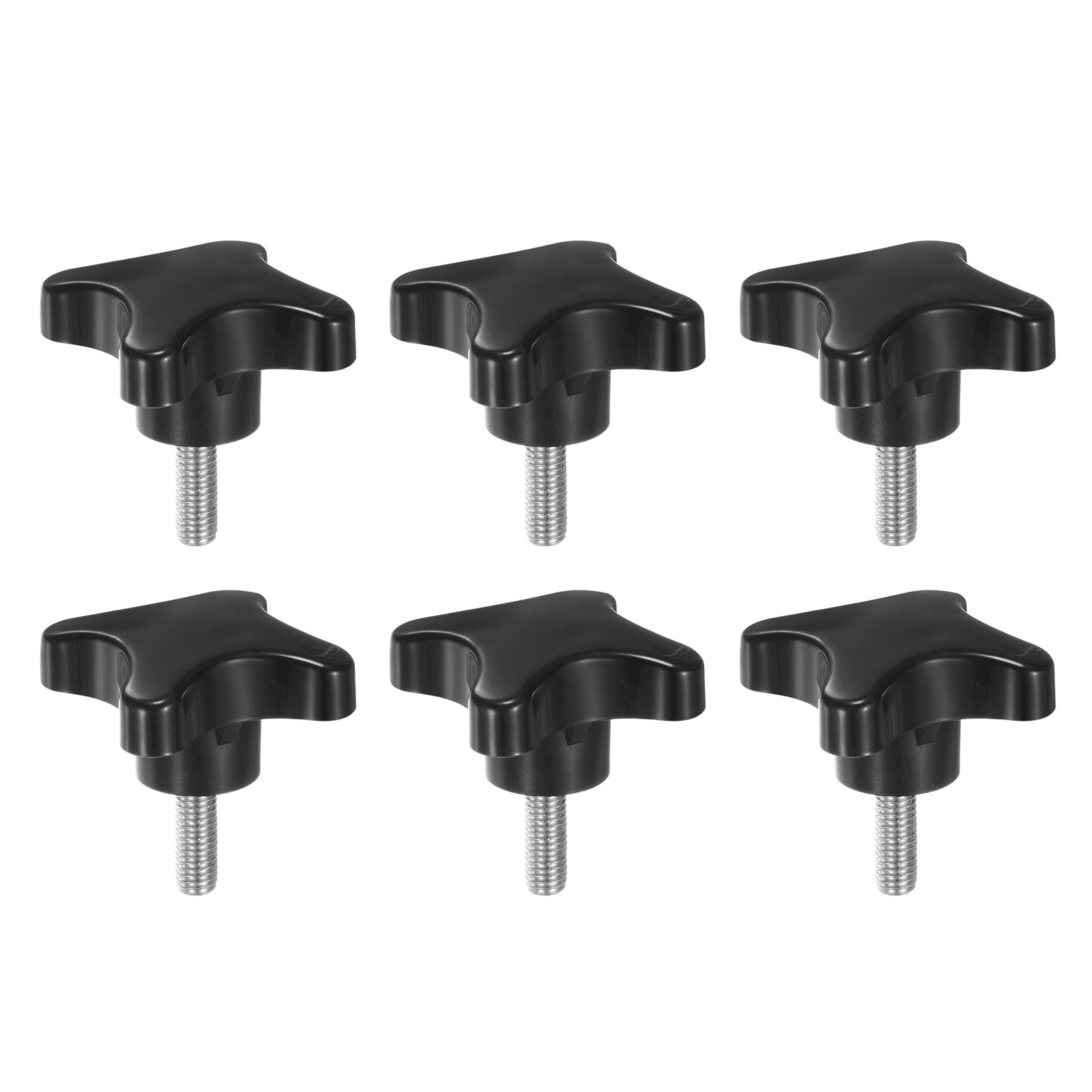 Uxcell Star Clamping Knobs Metric Male Thread 4-Point Plastic Head ...
