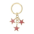 thumbnail image 1 of Uxcell Star Keychain Cute Charm Enameled Star Keychain Glitters Bling Star Chain Tassel Keyring for Women Rose Red, 1 of 6