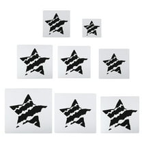 Uxcell Star Painting Stencils, 8 Pack Paint Stencils Reusable Painting Template Stencil for Drawing Style 4, White