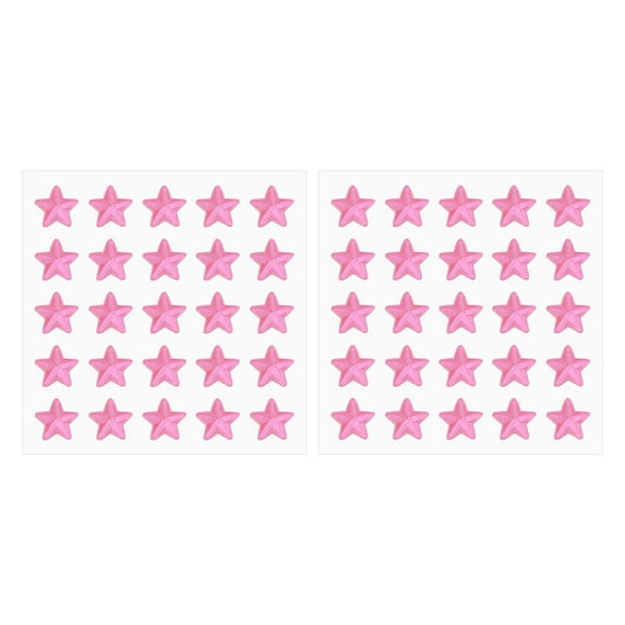 Uxcell Star Stickers, Self Adhesive Acrylic Star Rhinestones Jewel Sticker Crystal Embellishment Sheet for Crafting Dark Pink