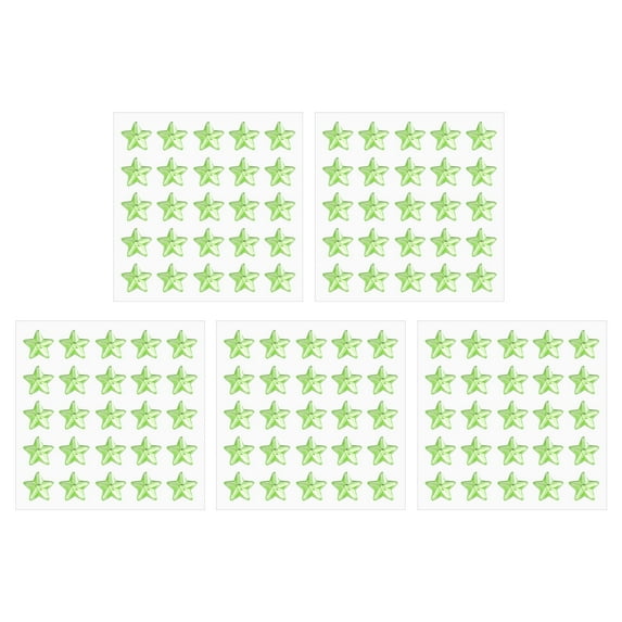 Uxcell Star Stickers, Self Adhesive Acrylic Star Rhinestones Jewel Sticker Sheet for Crafting Nail Decor Light Green