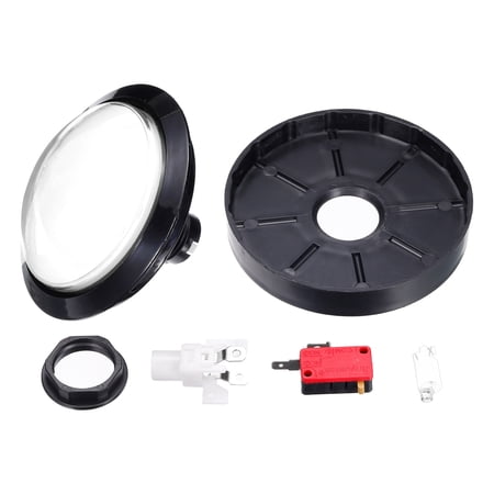 Uxcell Starts Arcade Buttons ABS Round Fit Button for Video Games Parts DC 12V 10A White