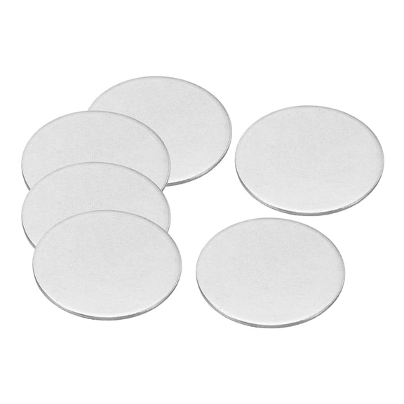 Uxcell Steel Disc 50Pcs Round Metal Stamping Blanks Tags Circle Metal Strike Plate DIY, 1.18 inch