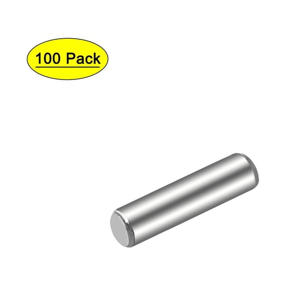 Uxcell Steel Pins 304 Stainless Steel Cylindrical Shelf Support Pin Silver 3 x 12mm 100Pcs