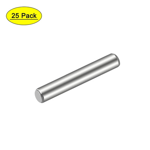 Uxcell Steel Pins 304 Stainless Steel Dowel Pin Cylindrical Shelf Support Pin Silver 3mm x 18mm 25pcs