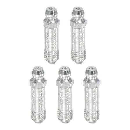 Uxcell Steel Straight Hydraulic Grease Fitting Accessories M8 x 1mm Thread 5 Pack