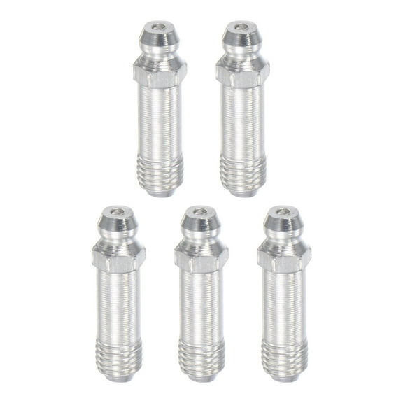 Uxcell Steel Straight Hydraulic Grease Fitting Accessories M8 x 1mm Thread 5 Pack