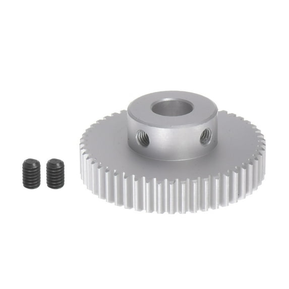 Uxcell Step Spur Gear 10mm Inner Hole Pinion Gear 50T Mod 1 Aluminum Alloy Motor Gear