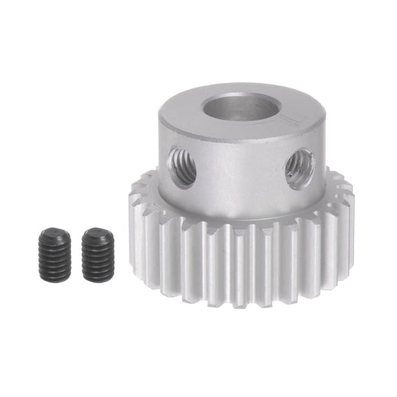 Uxcell Step Spur Gear 6mm Inner Hole Pinion Gear 25T Mod 1 Aluminum Alloy Motor Gear