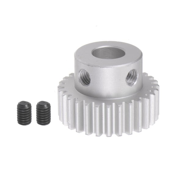 Uxcell Step Spur Gear 6mm Inner Hole Pinion Gear 28T Mod 1 Aluminum Alloy Motor Gear