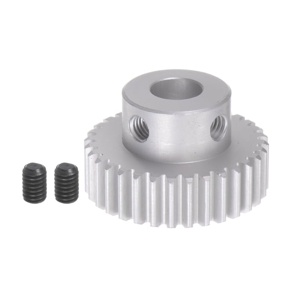 Uxcell Step Spur Gear 6mm Inner Hole Pinion Gear 32T Mod 1 Aluminum Alloy Motor Gear