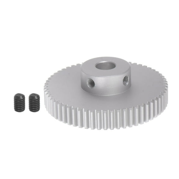Uxcell Step Spur Gear 6mm Inner Hole Pinion Gear 60T Mod 1 Aluminum Alloy Motor Gear