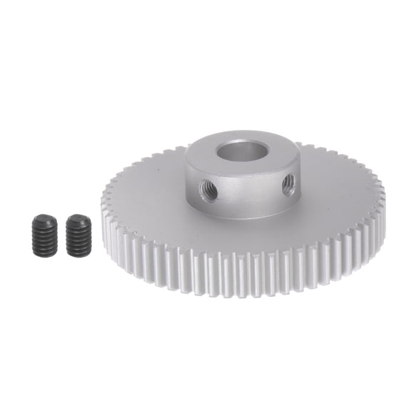 Uxcell Step Spur Gear 8mm Inner Hole Pinion Gear 60T Mod 1 Aluminum Alloy Motor Gear