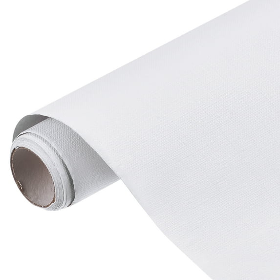 Uxcell Stick Wallpaper 17.7 Inch x 6.56 Feet White Self Adhesive Removable Peel Wall Paper for Home Decor