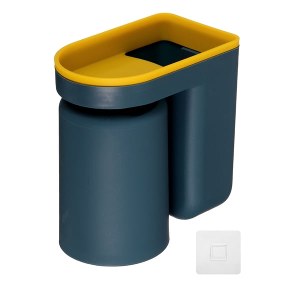 Uxcell Stick-on Toothbrush Holder with Cup for home Bathroom, Blue