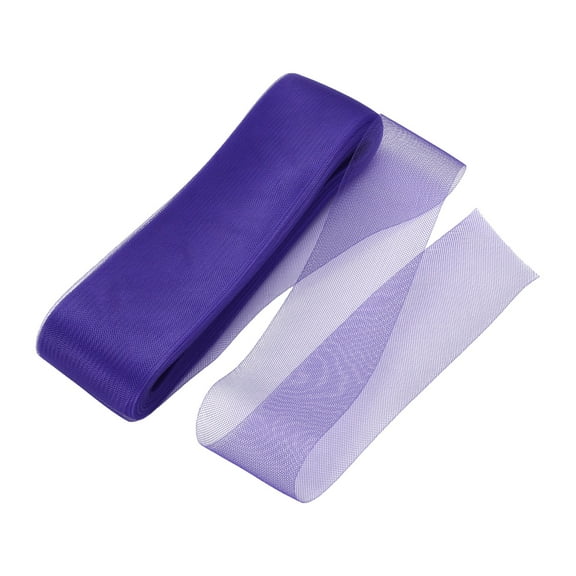 Uxcell Stiff Horsehair Braid 50 Yards 3 Inch Soft Horsehair Trim for Polyester Boning Sewing Wedding Dress Dance Gown Shaping Trimming, Dark Purple