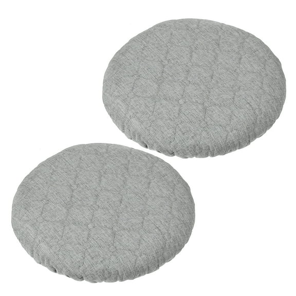 Uxcell Stool Covers Round, Elastic Bar Stool Covers Washable Stool Cushion Slipcover Bar Chair Seat Covers for 10-13 Inch Grey 2
