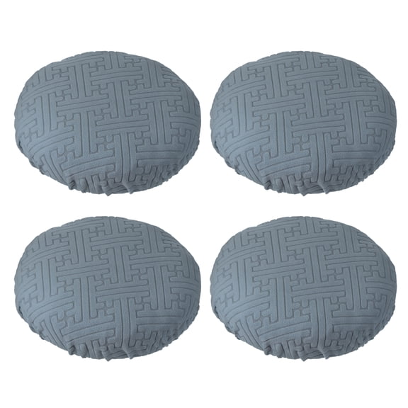 Uxcell Stool Covers Round Elastic Bar Stool Covers Washable Stool Cushion Slipcover Dark Grey 11"-14"