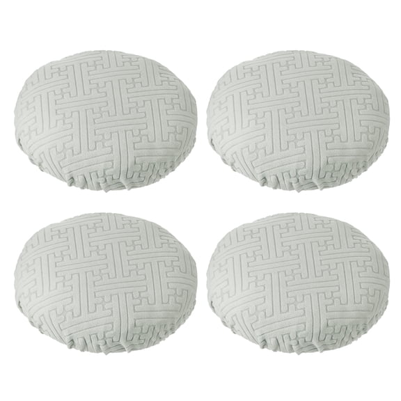 Uxcell Stool Covers Round Elastic Bar Stool Covers Washable Stool Cushion Slipcover Grey 11"-14"