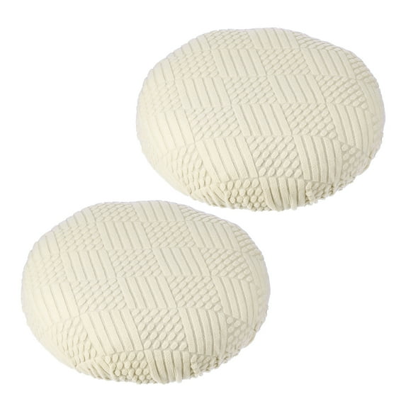 Uxcell Stool Covers Round, Elastic Bar Stool Covers Washable Stool Cushion Slipcover Stretchy Bar Chair Seat Cover Beige 14"-18"