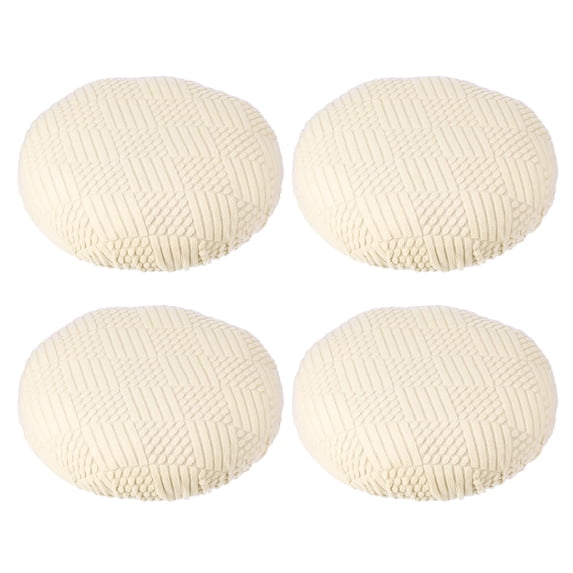 Uxcell Stool Covers Round, Elastic Bar Stool Covers Washable Stool Cushion Slipcover Stretchy Bar Chair Seats Cover Beige 14"-18"