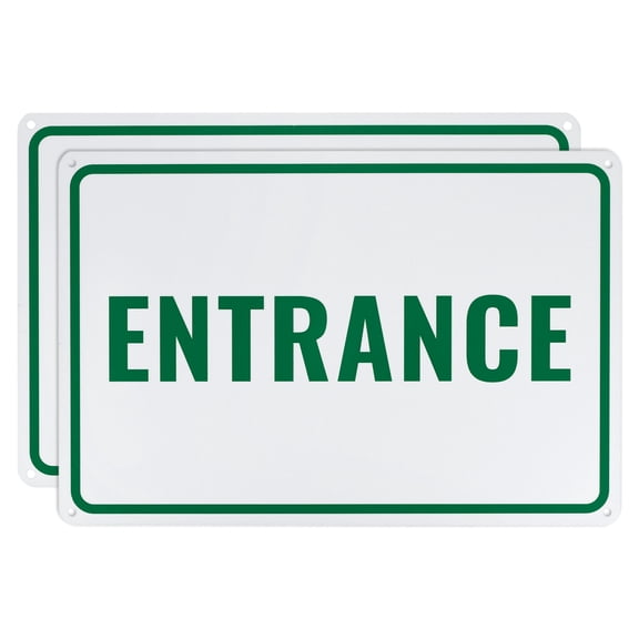 Uxcell Stop Sign 12x12 Inch Aluminum Reflective Street Slow Warning Signs Waterproof [White Letters On Red Background]