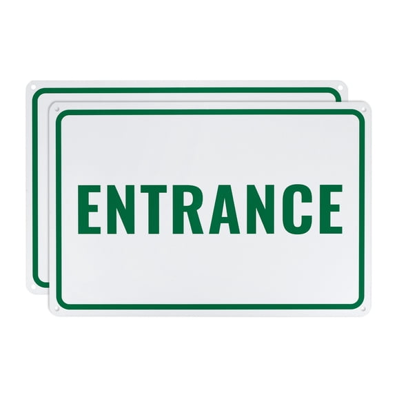 Uxcell Stop Sign 12x12 Inch Aluminum Reflective Street Slow Warning Signs Waterproof [White Letters On Red Background]