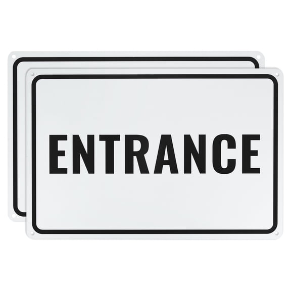 Uxcell Stop Sign 12x12 Inch Aluminum Reflective Street Slow Warning Signs Waterproof [White Letters On Red Background]
