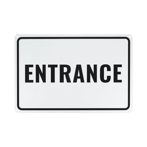 Uxcell 1 Pack Entrance Sign 12x8 inch Aluminum Reflective Enter Here ...