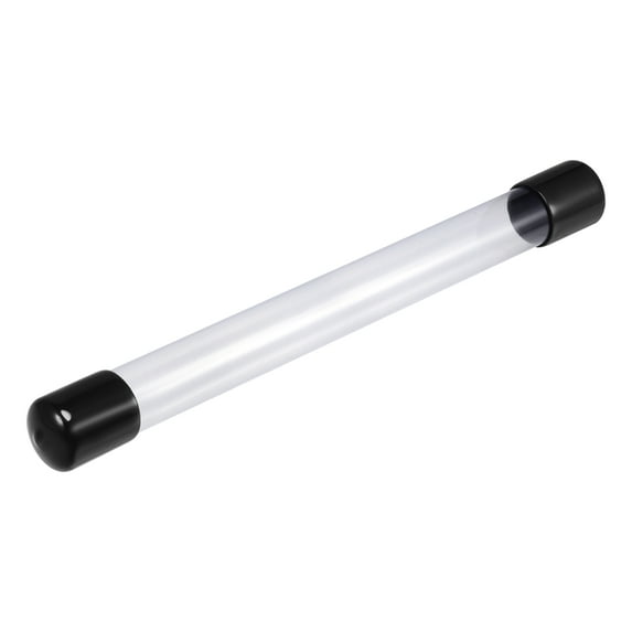 Uxcell Storage Tube Small Rigid Tubing Bottle Container with Cap Lid Round Hollow Water Tube 250mm/10inch