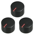 thumbnail image 1 of Uxcell Stove Knob Replacement 37mm x 23mm 0 Degree Burner Control Knobs Replacement for Stove Oven Silver Black 3 Pack, 1 of 6