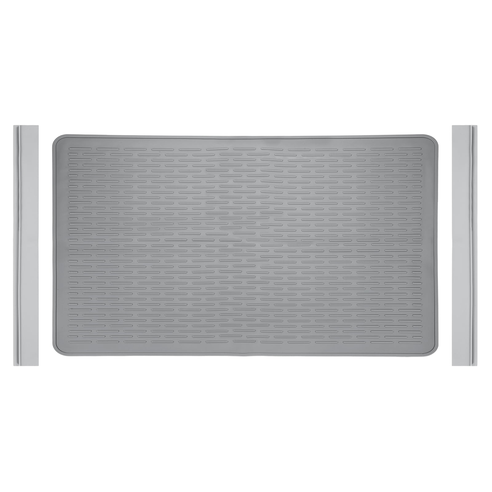 Uxcell Stove Top Cover for Electric Stove, 27.6" x 19.7" Silicone Glass Cooktop Protector Range Mats Diagonal Stripe with Silicone Gap Cover for Kitchen Oven Counter Cooktop, Silver