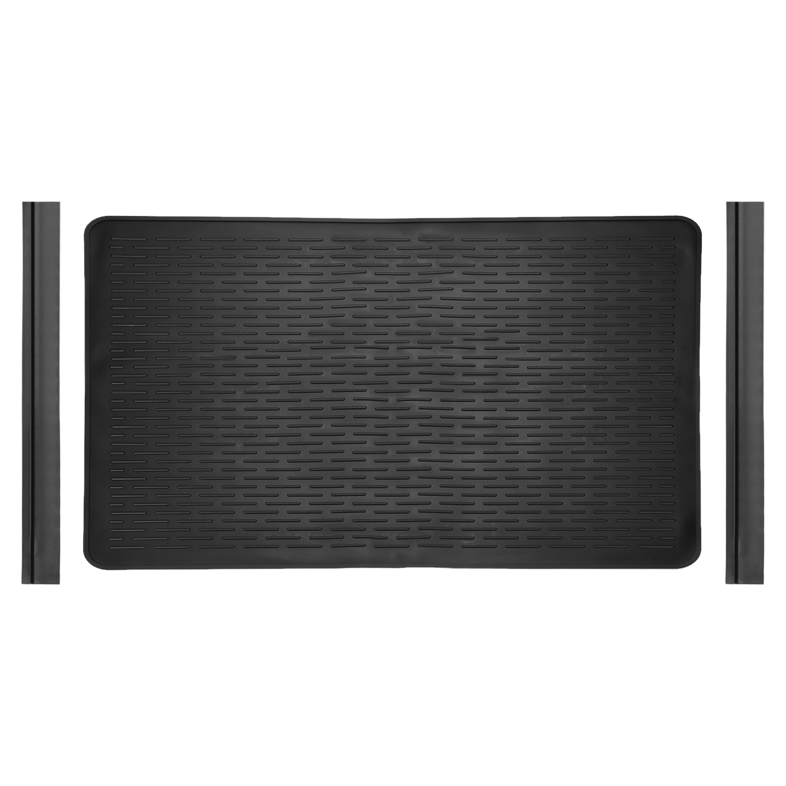 Uxcell Stove Top Cover for Electric Stove, 27.6" x 19.7" Silicone Glass Cooktop Protector Range Mats Diagonal Stripe with Silicone Gap Cover for Kitchen Oven Counter Cooktop, Black