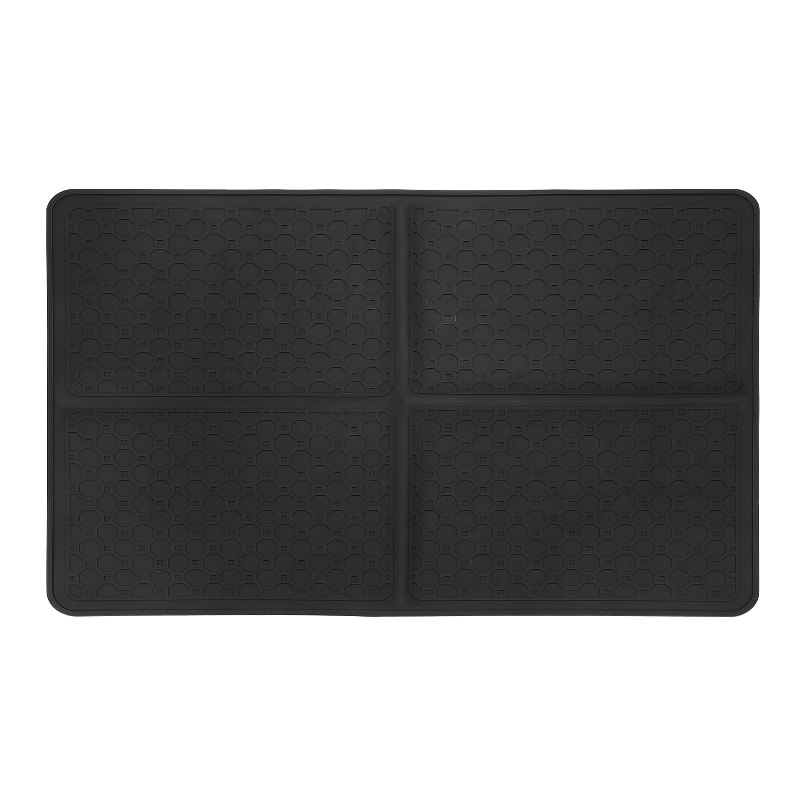 Uxcell Stove Top Cover for Electric Stove, 27.6" x 19.7" Silicone Glass Cooktop Protector Range Mats Diamond Stripe for Kitchen Oven Counter Cooktop, Black