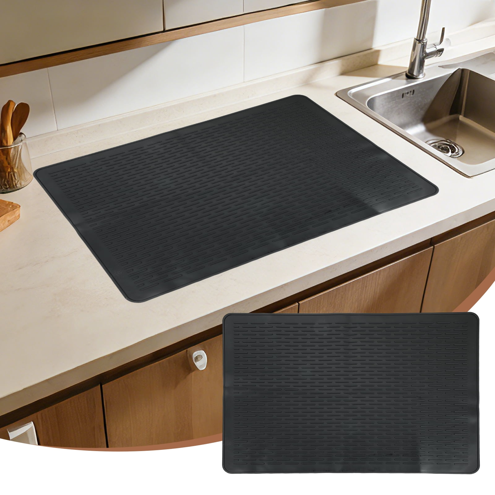 Uxcell Stove Top Cover for Electric Stove, Includes 1Pcs Silicone Pad and 2Pcs Cooktop Gap Strip Silicone Stove Mat for Kitchen Glass Top Cooktop Protector , Black