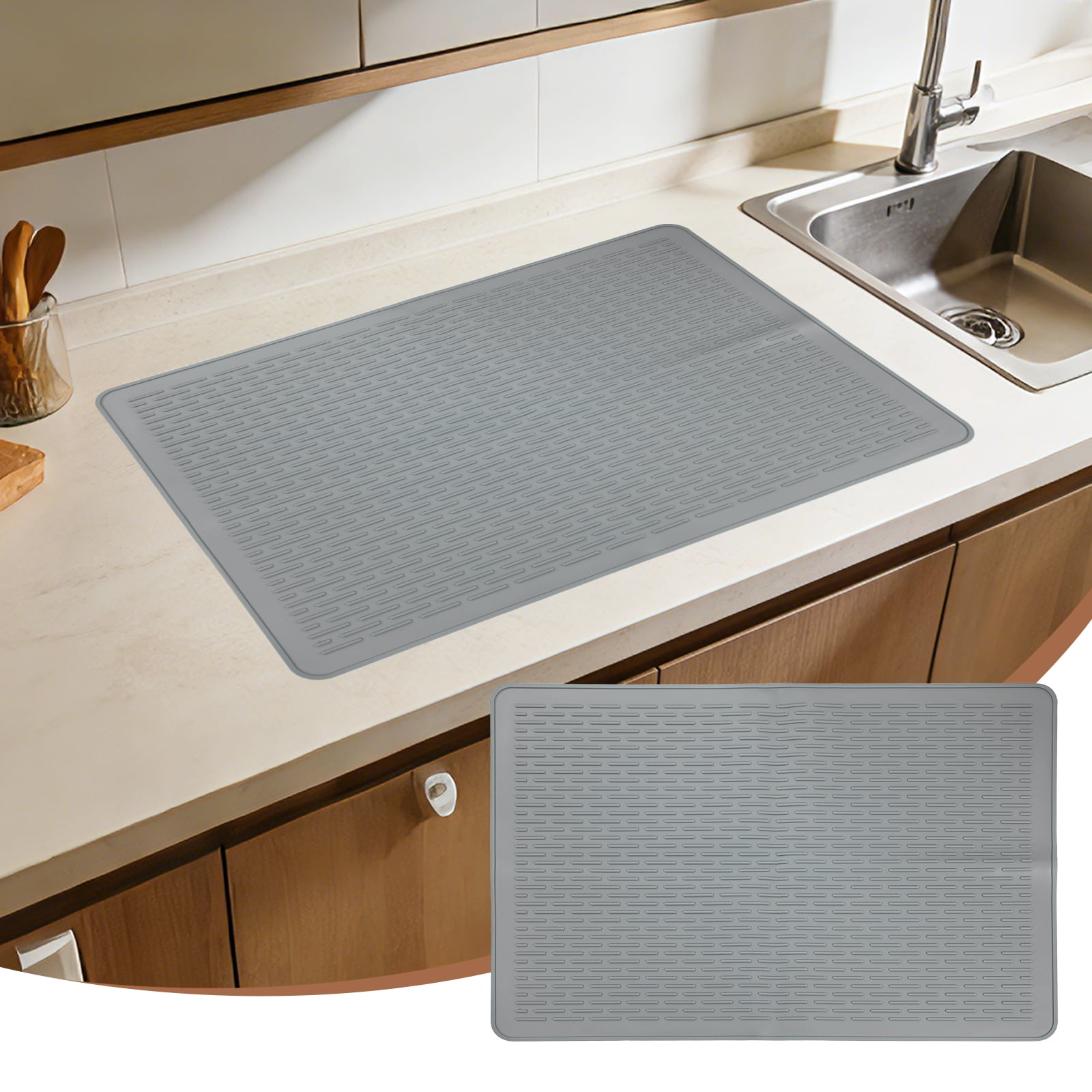 Uxcell Stove Top Cover for Electric Stove, Includes 1Pcs Silicone Pad and 2Pcs Cooktop Gap Strip Silicone Stove Mat for Kitchen Glass Top Cooktop Protector , Grey