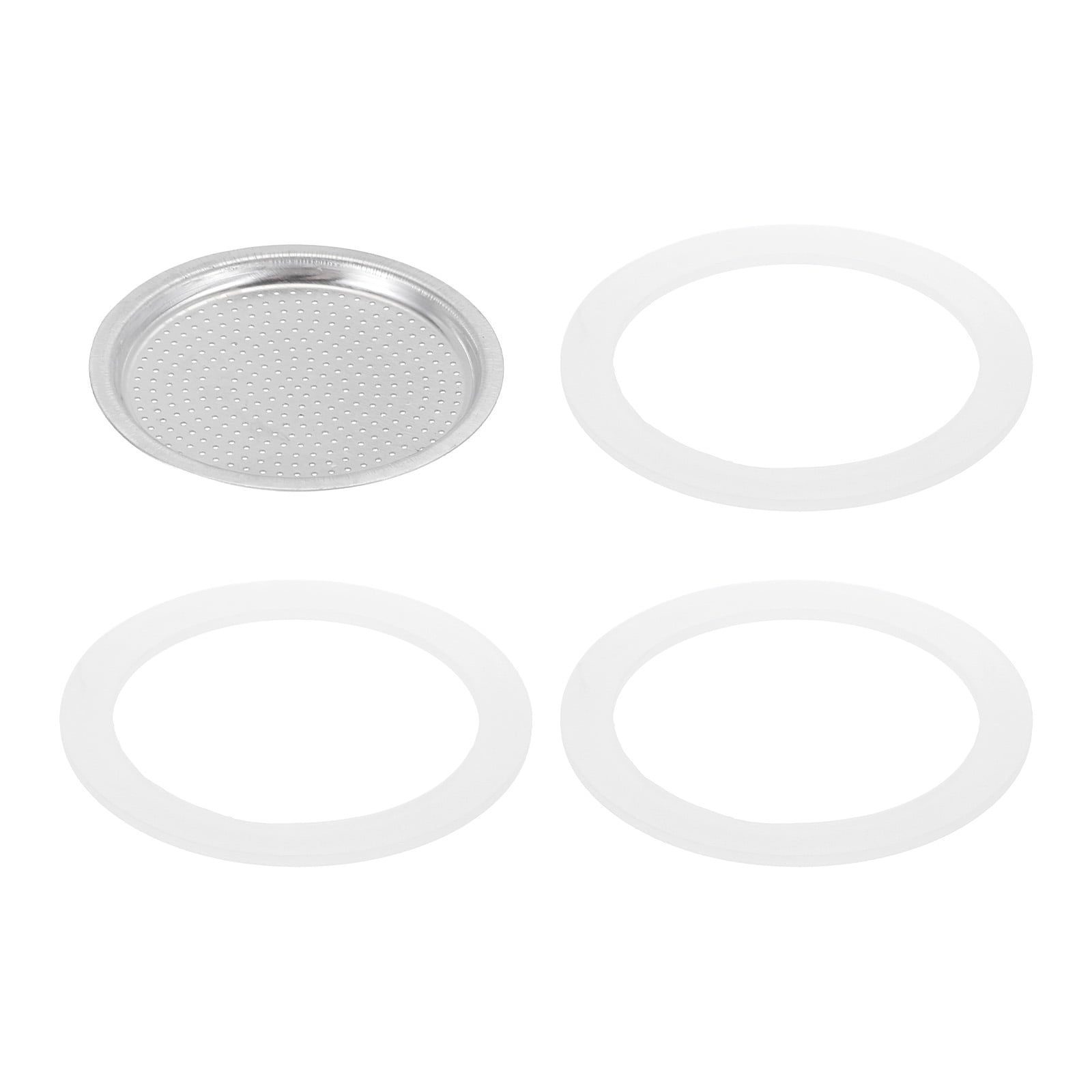 Uxcell Stovetop Espresso Maker Parts 1 Filter and 3 Silicone Gasket