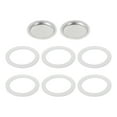 thumbnail image 1 of Uxcell Stovetop Espresso Maker Parts 1 Filter and 6 Silicone Gasket Seals 46x36x4mm for 1-Cup Mocha Coffee Maker Pot, 1 of 4