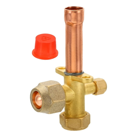 Uxcell Straight Air Conditioner Stop Valve Fit for 5/8" OD Copper Tube