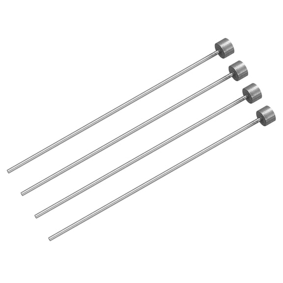 Uxcell Straight Ejector Pin, 1.5mm Dia 65Mn Steel Round Tip Punch 100 Long 4Pcs