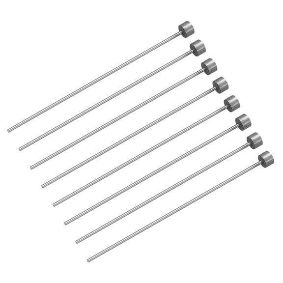 Uxcell Straight Ejector Pin, 1.5mm Dia 65Mn Steel Round Tip Punch 100 Long 8Pcs