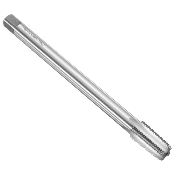 Uxcell Straight Flute Screw Taps NPT 1/4-18 2B Thread Machine Threading Tap Tapping Tools, 6.3" Extra Long