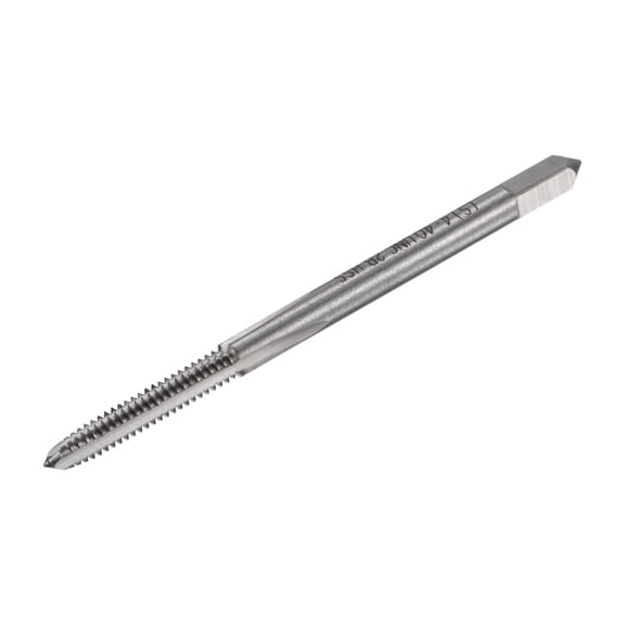 Uxcell Straight Flutes Machine Thread Tap High Speed Steel HSS 4-40 UNC