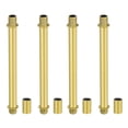 thumbnail image 1 of Uxcell Straight Pipe Lamp Stems Rod Kit, M10 120mm l Rod with Nut, Gold Tone 4 Set, 1 of 6